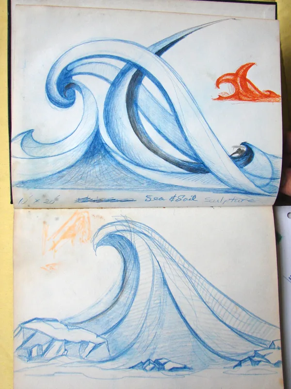 d sketchbook Stylized Sea 9x12