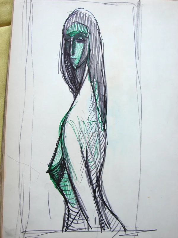 d sketchbook From the Back 9x12