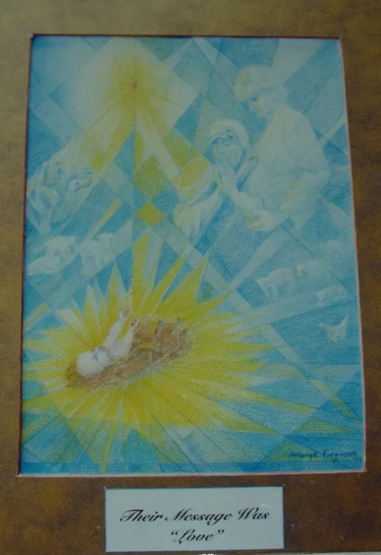 d Princess Diana, Mother  Theresa Christmas card 8x3
