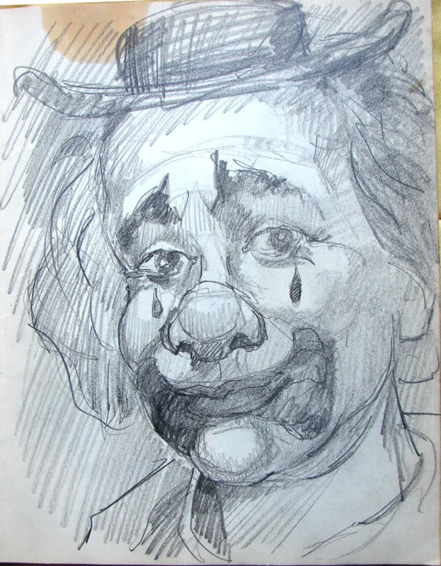 d sketchbook Clown 8x10