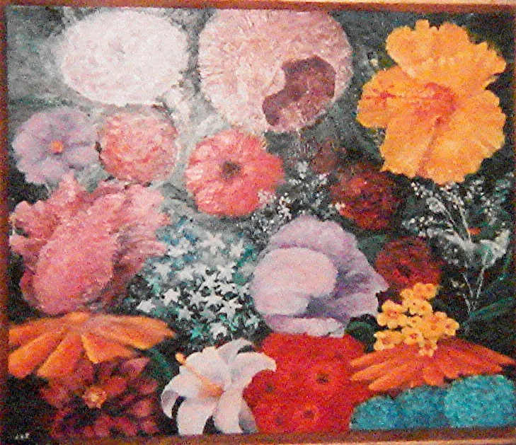oil Flowers 28x32