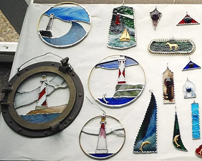 stained glass lighthouses
