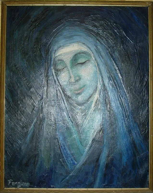 oil Blue Madonna 12x16
