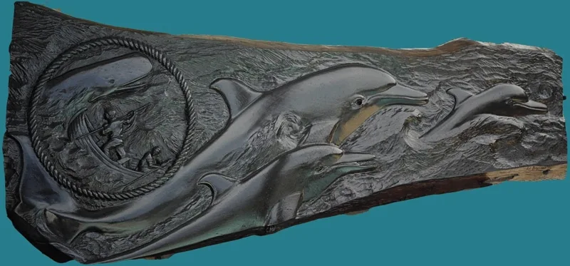 sculpture Dolphins and Whales 8 ft. 1992