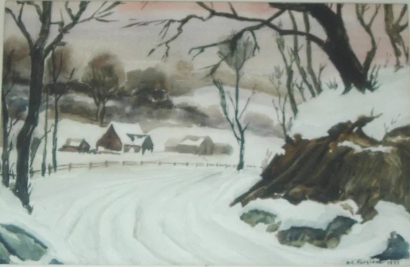 w Winter Scene 10x16