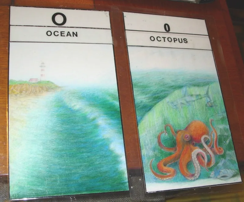 d vowels O two cards 4x8