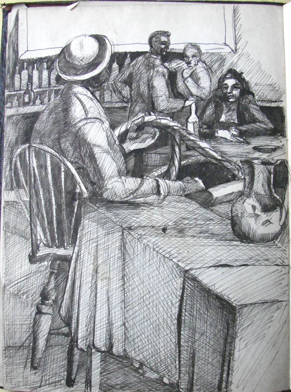 d sketchbook Lunch  9x12
