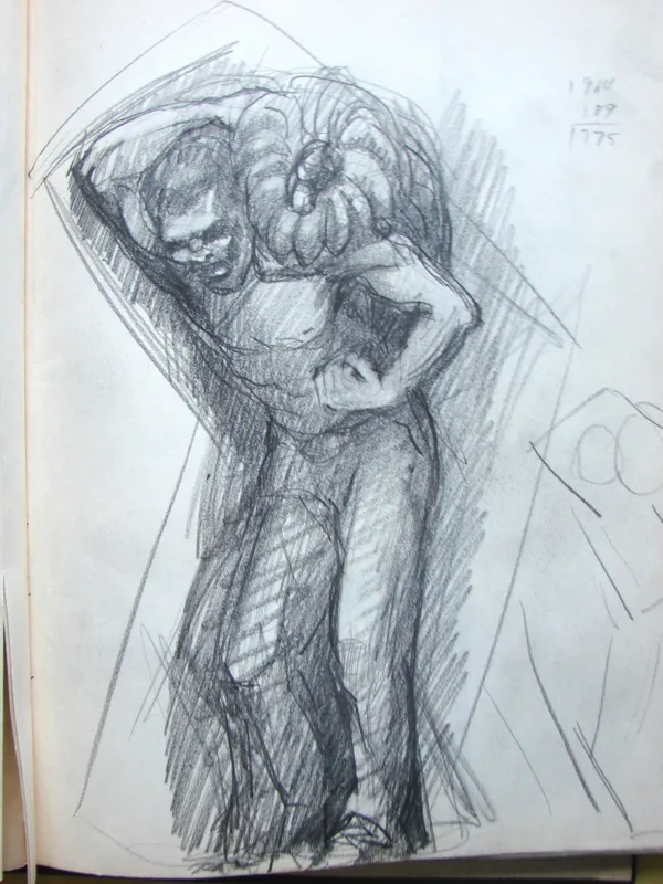 d sketchbook Endless Circle Pier 7 NYC 9x12