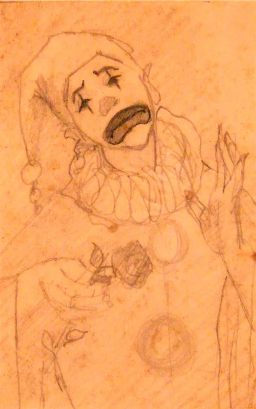d Clown with Rose 11x14