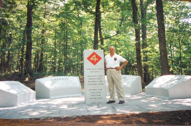 p 4th Marine Div. Memorial Quantico VA cemetary 5'x20'