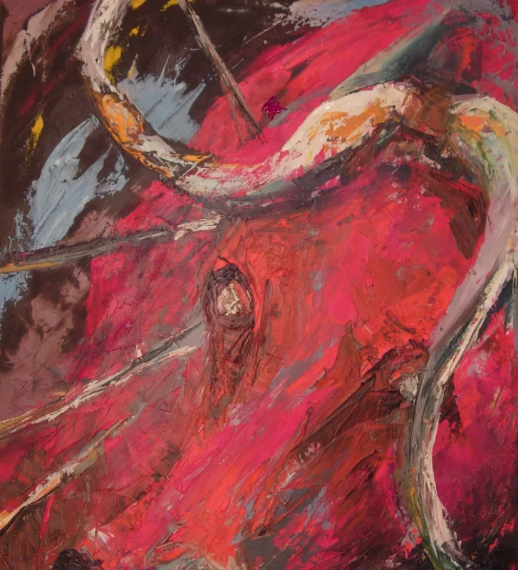 oil Bull Fight 14x14