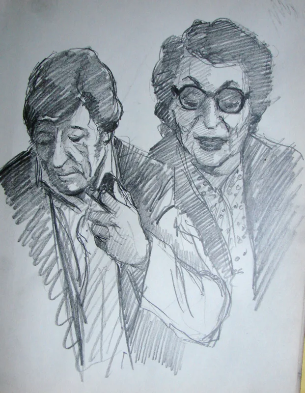 d sketchbook Jerry and Mary 9x12