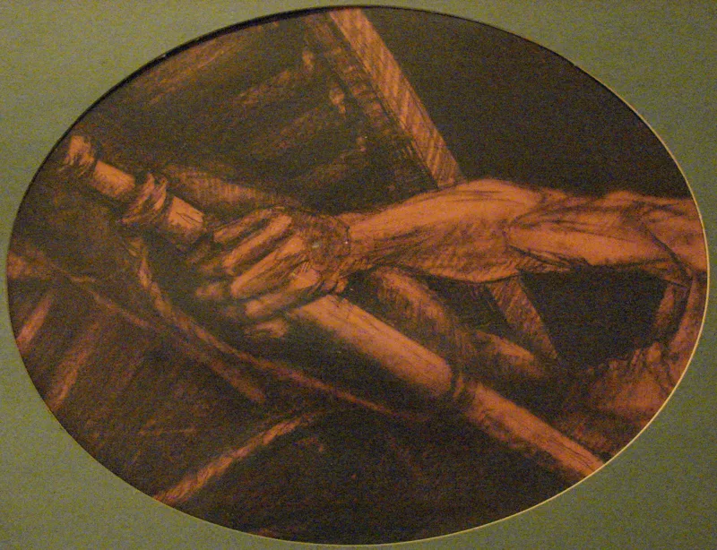 b sepia print detail  Harpoon 9x12