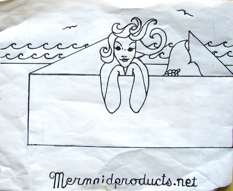 d sketchbook Doug's Mermaid Products Logo 9x12 2005