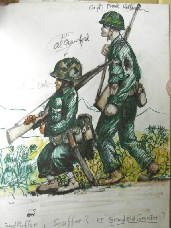 d WWII Sandpuffers  a spoof 9x12