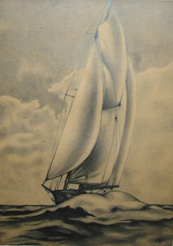d Under Sail 1939 8x12