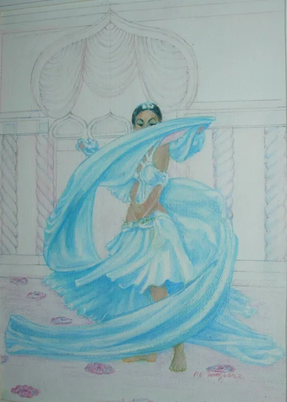 w mideastern dancers Lamis 11x14 2002