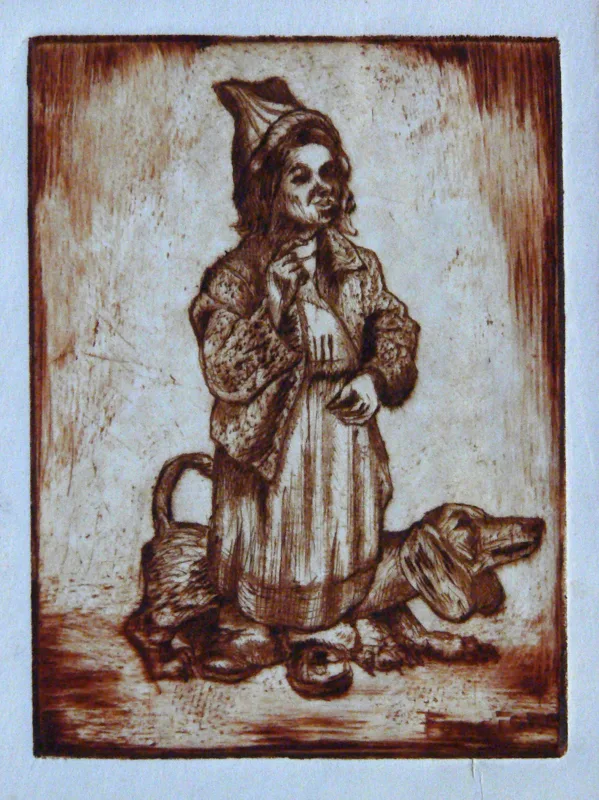 b etching Michele and Busy steel plate process 5x7