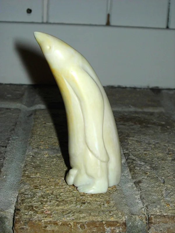Ivory penguin whale tooth 3 in.