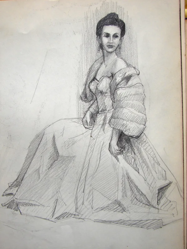 d sketchbook Finery  9x12 1955