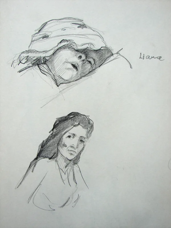 d sketchbook Liana and Leslie 9x12